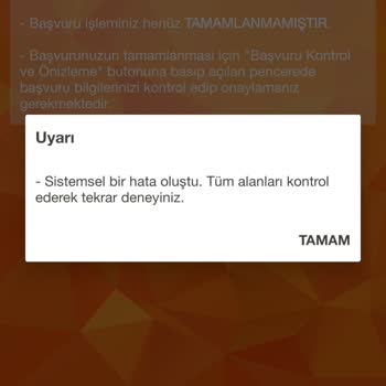 ÖSYM YKS Tercih Uyarı Hatası