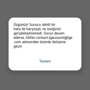 LG Oturum Açma Hatası