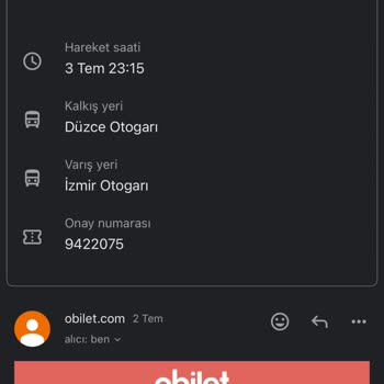 Obilet Otobüs Bileti Ücret İadesi