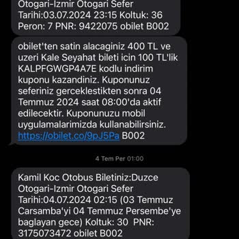 Obilet Otobüs Bileti Ücret İadesi