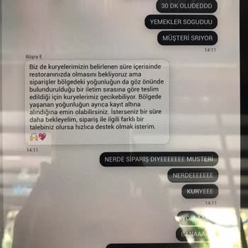 Yemek Sepeti Kurye Hizmeti Sorunları Ve İletişim Problemleri