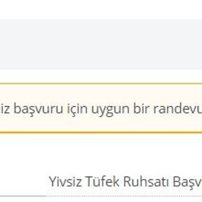 E-Devlet (Turkiye.gov.tr) Silah Başvuru Randevusu Alamama