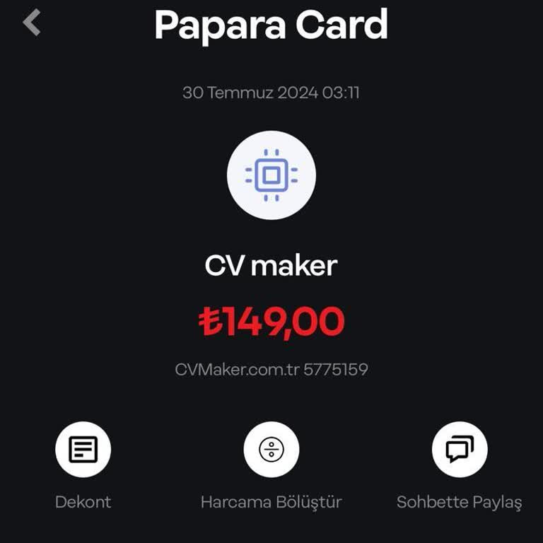 Cvmaker.com'un Kafasına Göre Para Çekmesi