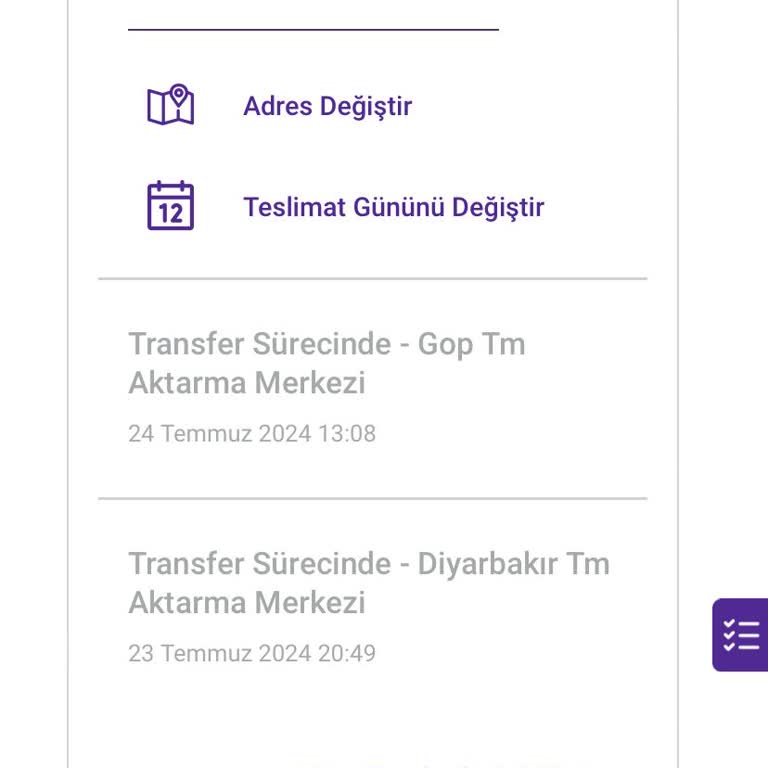 hepsiJET GOP Aktarmada Bekletilen Kargo