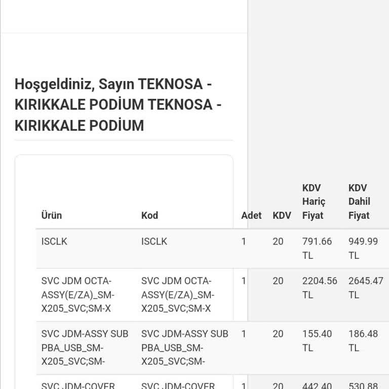 Samsung TAB A8 Tablet