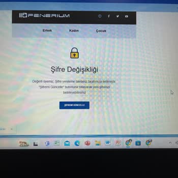 Fenerium Şifre Hatalı Uyarısı