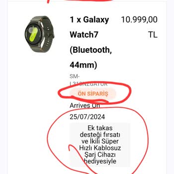 Samsung Galaxy Watch 7 Ön Sipariş Hediyesi Verilmiyor