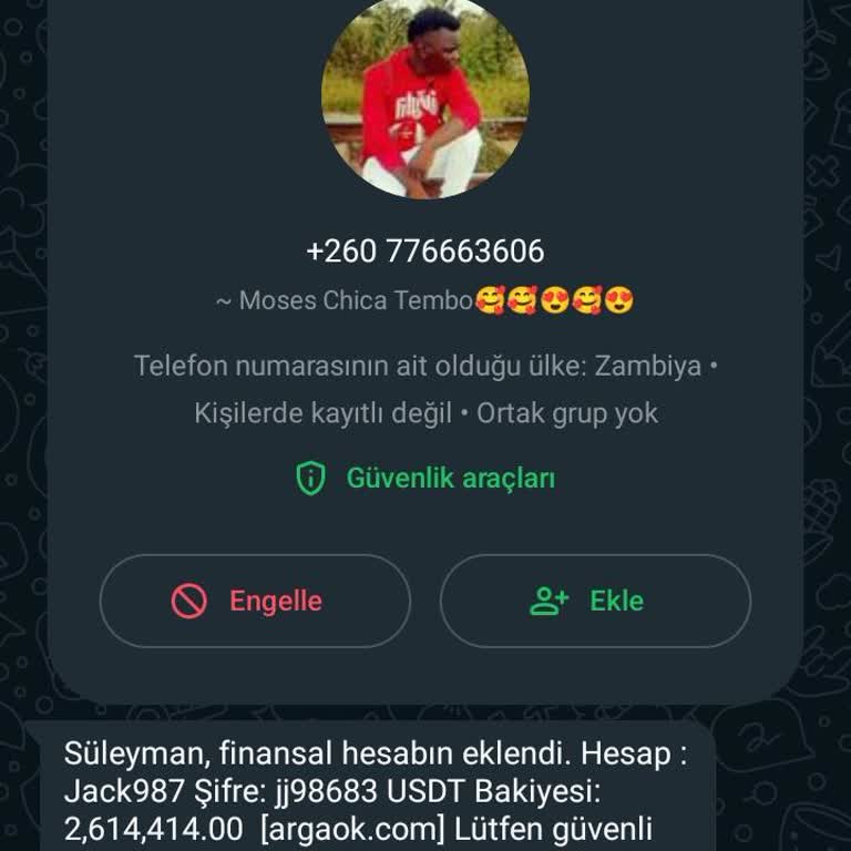 WhatsApp Crypto Para İlgili Gelen Mesaj