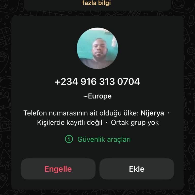 WhatsApp Finansal Hesap Bilgilerinin İzinsiz Kullanımı Şikayeti