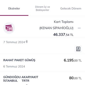 QNB Finansbank Onayım Olmadan Gümüş Paket Yenileme Tahsilatı