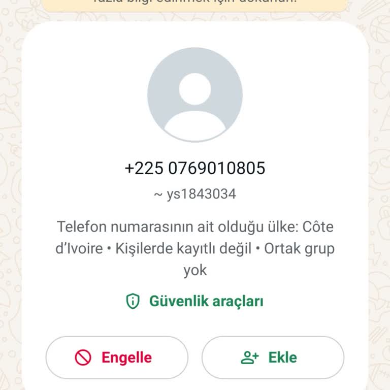 WhatsApp Şüpheli Mesaj