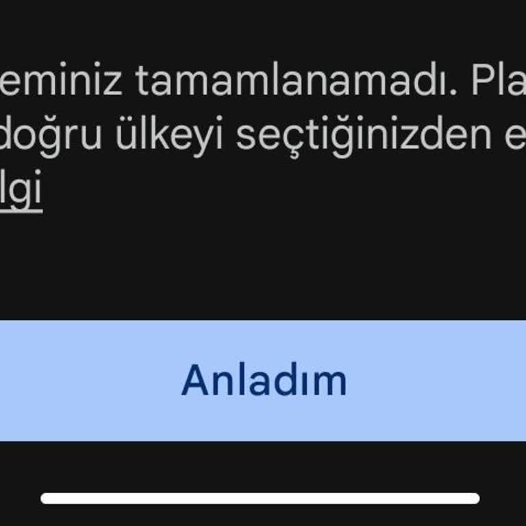 Google Play Uygulamasından Ülke Değiştirin Hatası