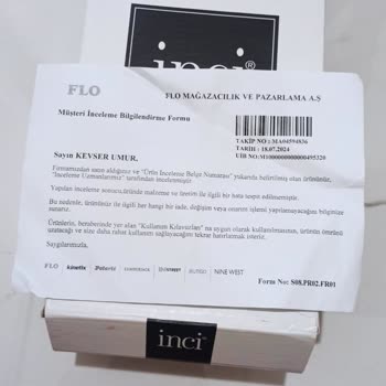 FLO Ayakkabı FLO Kent Meydanı Mağazası Sattığı Ayıplı Malın Arkasında Durmuyor.