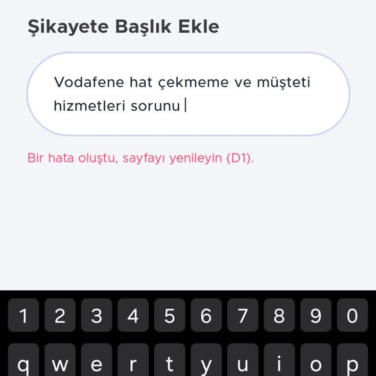 Vodafone Hat Çekmeme Ve Müşteri Hizmetleri Sorunu