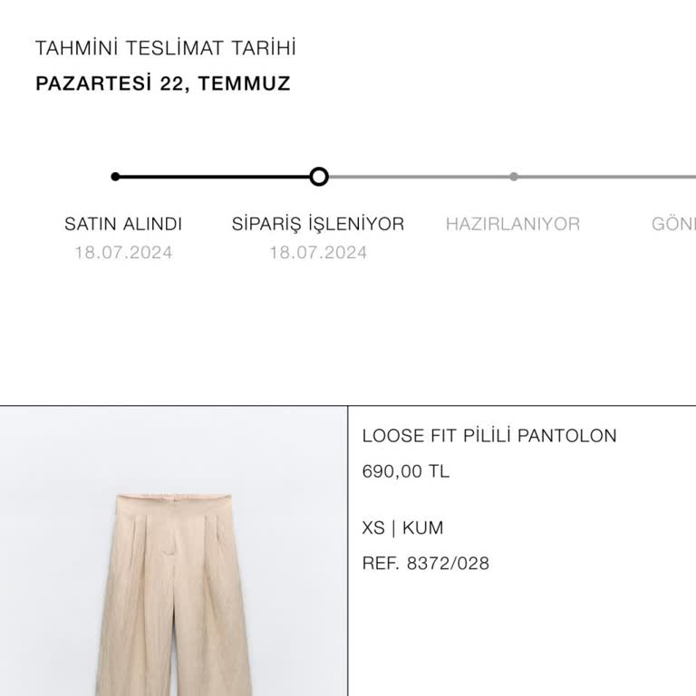 Zara 10 Gündür Ürünü Göndermiyor