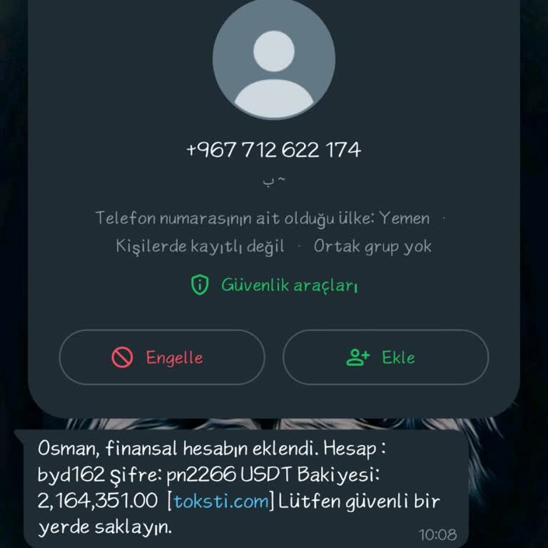 WhatsApp Finansal Hesap Bildirimi Hakkında Şikayet