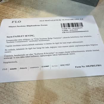 FLO Ayakkabı Sandalet Ayakkabı Hem İmalat Sorunu Var
