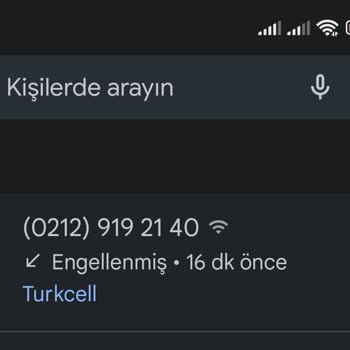 0212 919 21 40 Bilinmeyen Numaradan Şüpheli Arama Ve Kayıt Endişesi