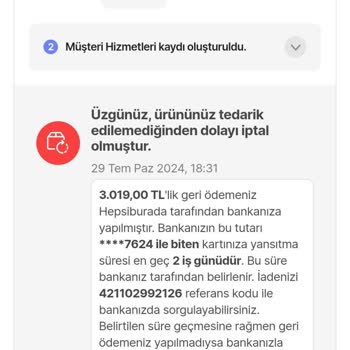 Hepsiburada Ürünümü İptal Etti