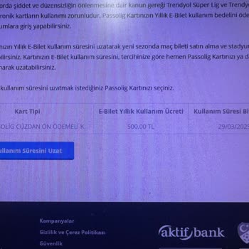 Passolig Kartım Olduğuna Rağmen Hata Veriyor