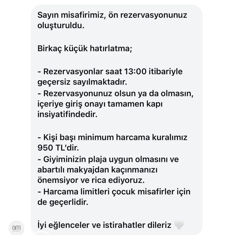 Om Paparazzi Rezervasyon Yaptırmamıza Rağmen Almadı
