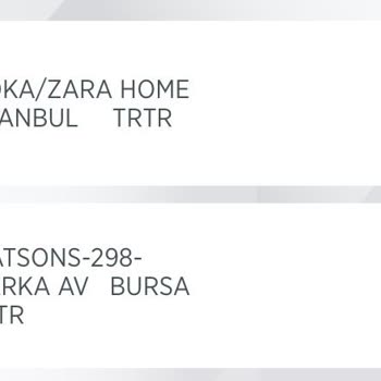 Zara Home/ Mokka Hesabımdan Para Çekmiştir!