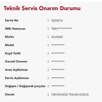 Huawei Garanti Kapsamındaki Akıllı Saatimi Tamir Edemiyor.