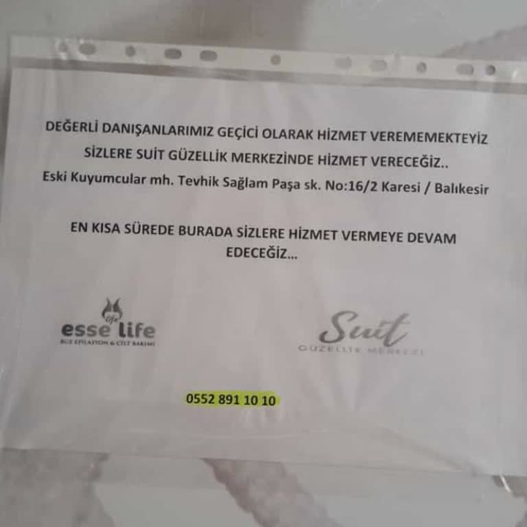 Esse Life Balıkesir Güzellik Salonu Balıkesir Şubesi