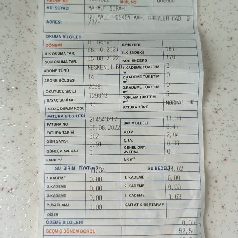 Ordu Büyükşehir Belediyesi Belediye Suyunun Kalitesi Üzerine Değerlendirme