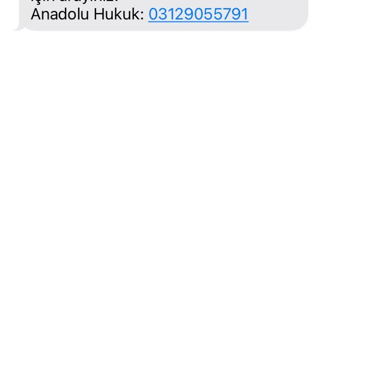Anadolu Hukuk'tan Şahsi Numarama Gönderilen SMS Mesajı Hakkında