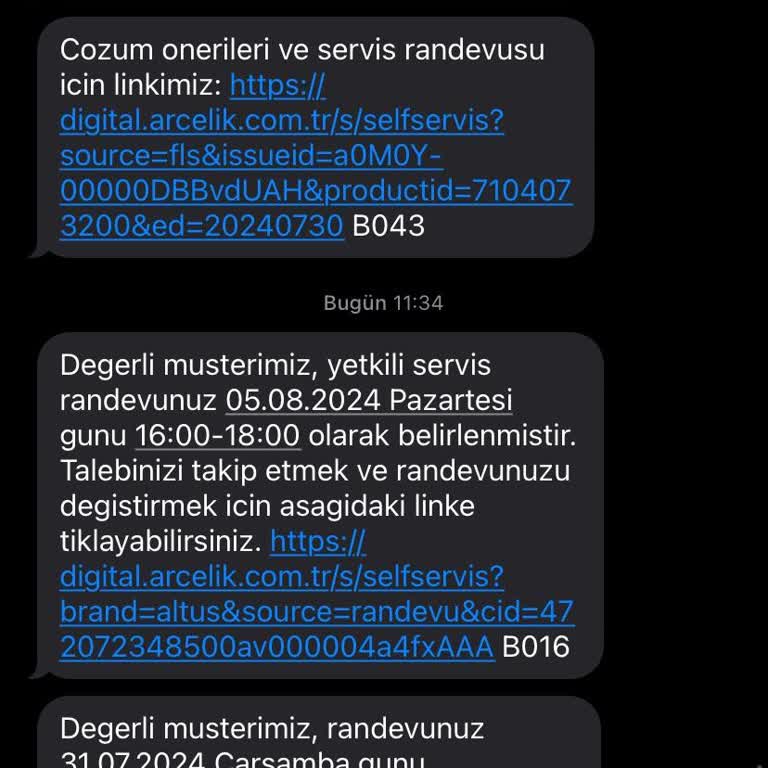 Altus Çamaşır Makinesi Şikayeti