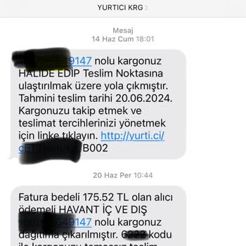 Yurtiçi Kargo Bana Ait Olmayan Kargo Mesajları