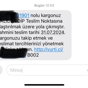 Yurtiçi Kargo Bana Ait Olmayan Kargo Mesajları