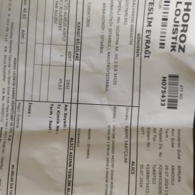 Pazarama Alveus Vantilatör İade Alınmaması