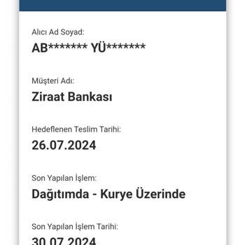 AGT Kurye İnanması Güç Düzeyde Geç Teslimat