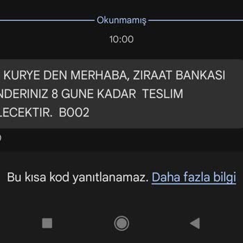 AGT Kurye İnanması Güç Düzeyde Geç Teslimat