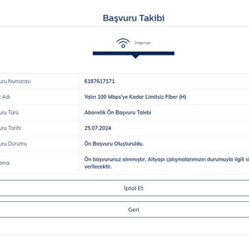 Türk Telekom Fiber İnternetimi Bağlamıyor...