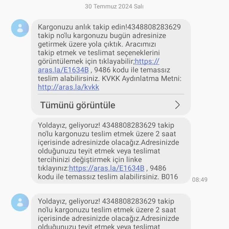 Aras Kargo Adrese Getirmeme Farklı Adrese Götürme