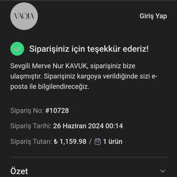 Vaqia Para İademi Alamadım.