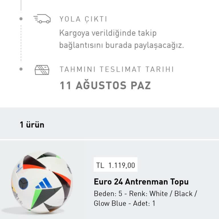 Adidas Online Ürün Teslimatı Çok Geç Yapılıyor