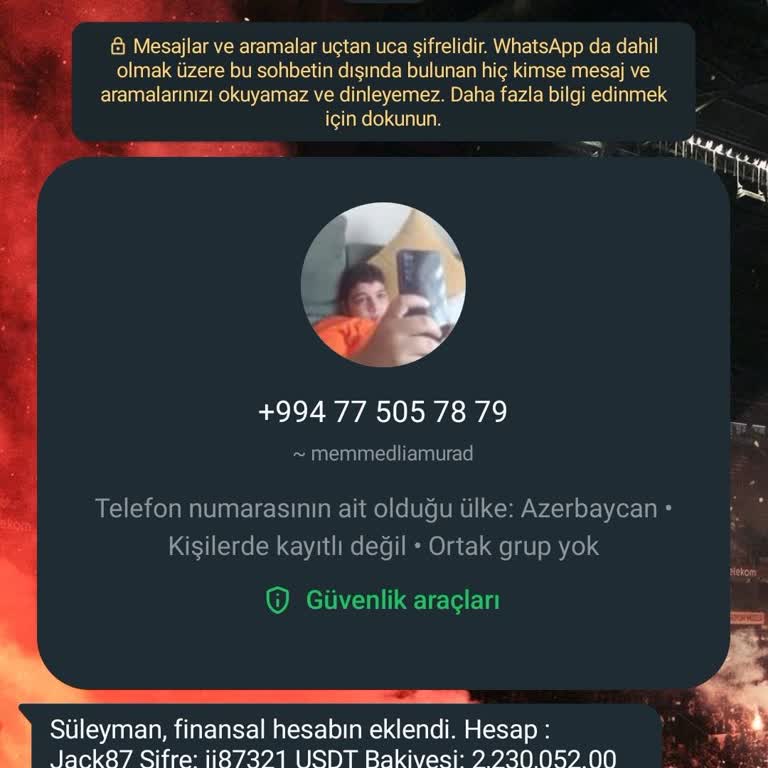WhatsApp'dan Gelen Şüpheli Mesaj