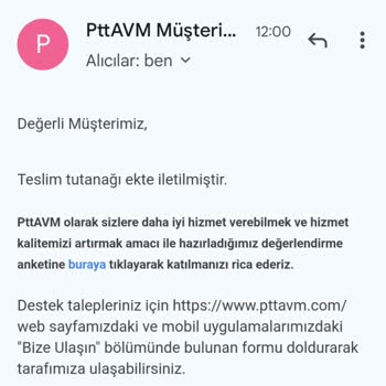 PTT Kargo PTT Teslim Edilmeyen Kargo Teslim Edildi Olarak Görünmesi