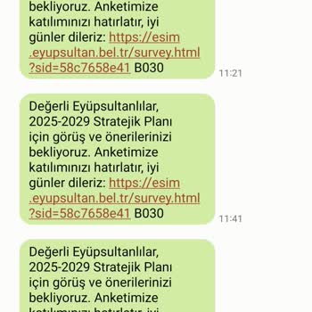 Eyüp Belediyesi SMS Gönderimi