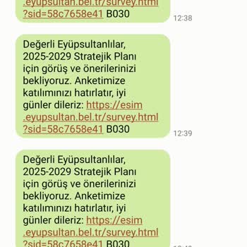 Eyüp Belediyesi SMS Gönderimi