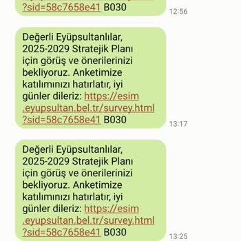 Eyüp Belediyesi SMS Gönderimi