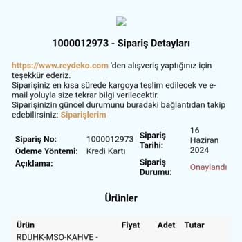 Reydeko Halı Firmasından Aldığım Ürün