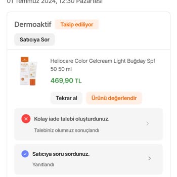Hepsiburada Güneş Kremi Mağduriyet