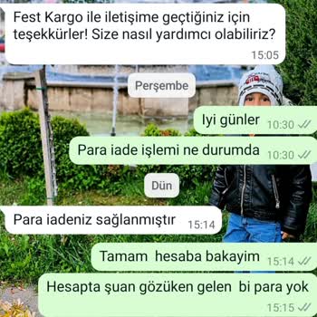 Fest Danışmanlık ve Depolama Fest Cargo İade Para Sorunu