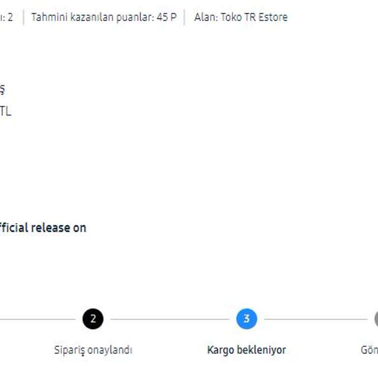 Samsung Ön Sipariş Ürünü Kargoya Verilmiyor