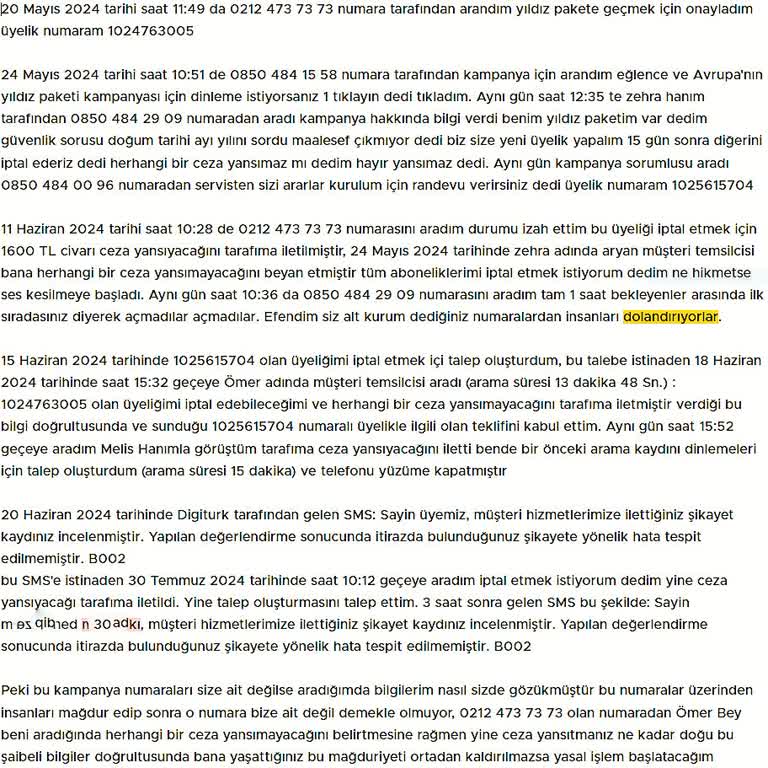 Digiturk Abonelik Sorunları Ve Müşteri Hizmetleri Yanıtları